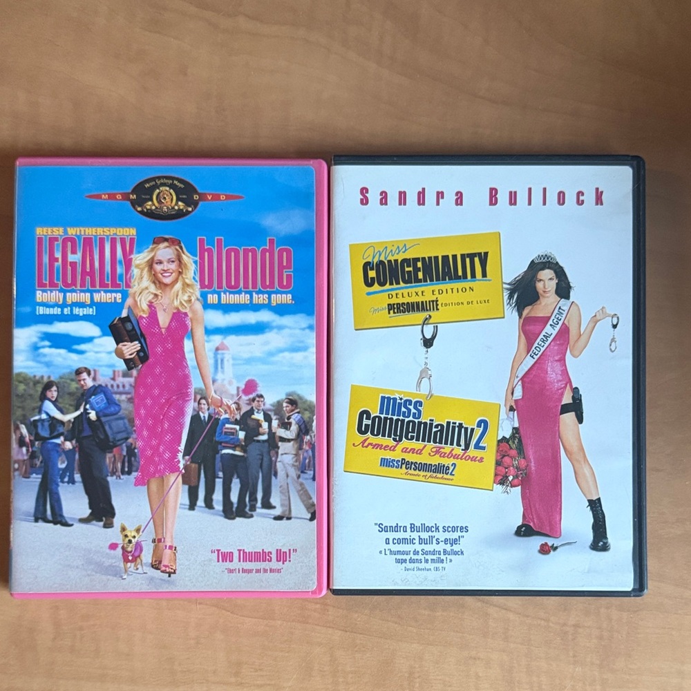 Legally Blonde & Miss Congeniality 1+2 DVD Set - Pink Covers